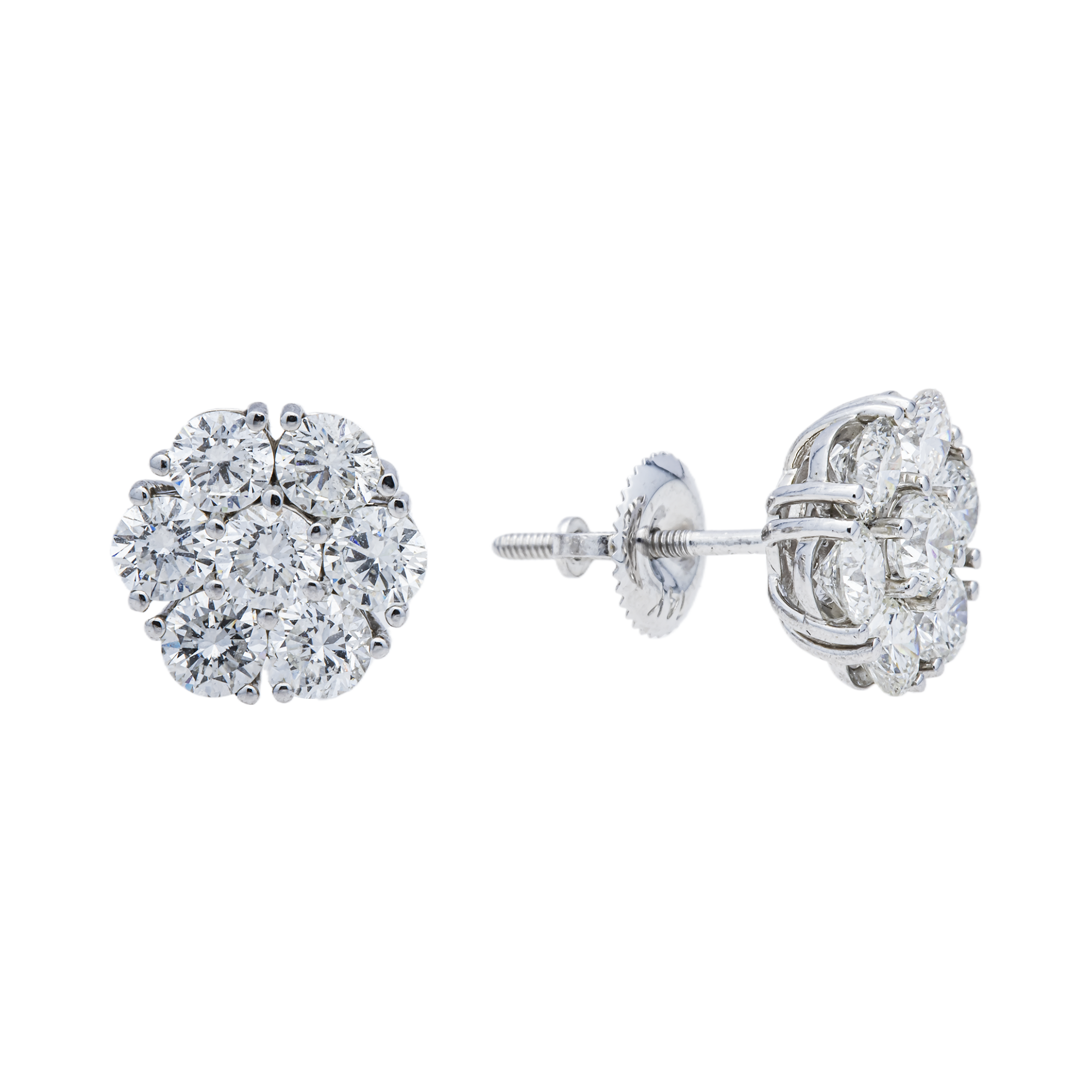 LAB GROWN DIAMOND CLUSTER EARRINGS
