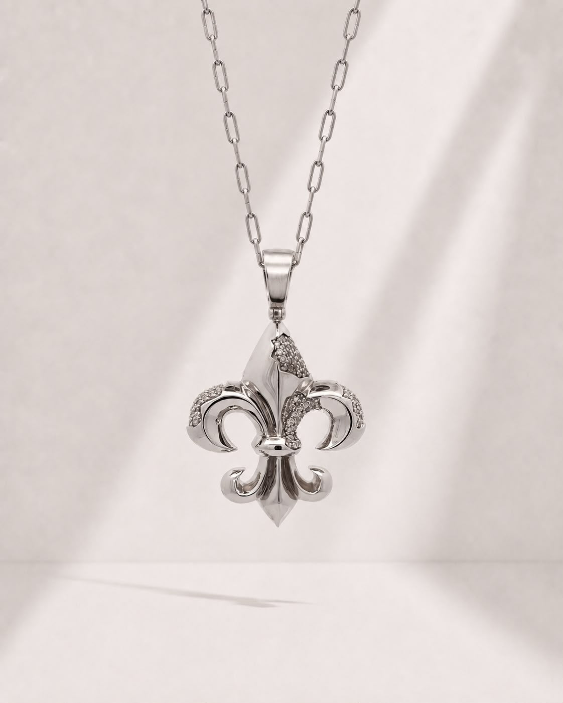 Silver Ancient Monarchy Fleur-de-Lis Pendant
