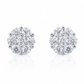 LAB GROWN DIAMOND CLUSTER EARRINGS